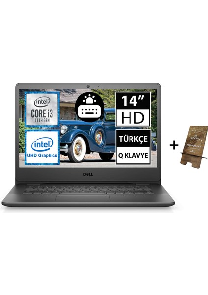 Vostro 3400 N4001VN3400U02 Intel Core i3-1115G4 8 GB 512 SSD Freedos 14" HD Taşınabilir Bilgisayar