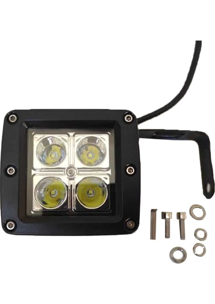 Hk Off Road Çalısma Lamba Kare 4 Ledli 7x8 cm Beyaz