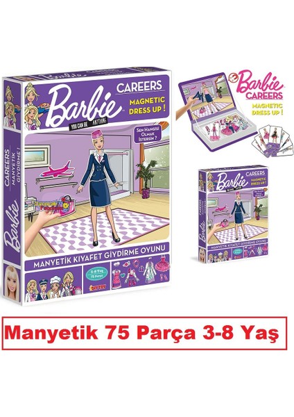 Barbie Careers (Kariyer) Manyetik Kıyafet Giydirme Oyunu 75 Parça