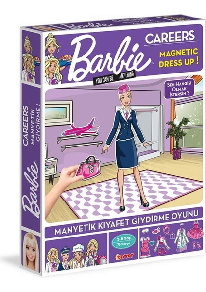 Barbie Careers (Kariyer) Manyetik Kıyafet Giydirme Oyunu 75 Parça