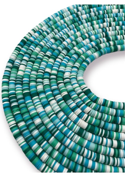 6mm Mavi-Yeşil Renk Tonlu Mix / Karışık Renkli Polimer Kil Fimo DIZISI,40CM Fimo Dizi fiyatları