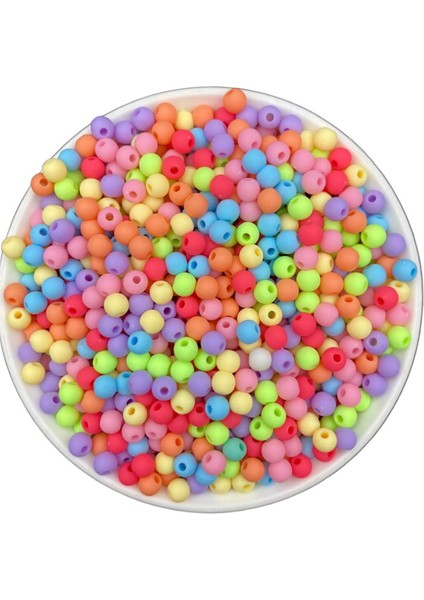 25GR 6mm Mat Pastel Renkli Neon Boncuk, Takı Yapım Boncuğu (25GR , ~200 Adet) fiyatları