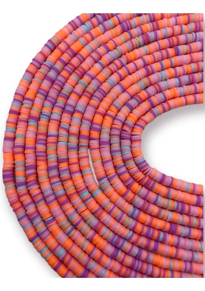 6mm Pembe-Turuncu- Mor Tonlu Mix / Karışık Renkli Polimer Kil Fimo DIZISI,40CM Fimo Dizi fiyatları