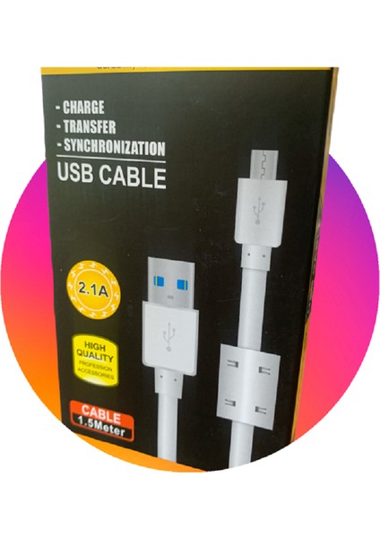 Samsung Galaxy J2 J5 J7 A3 A5 A7 2015 Uyumlu 2.1 Amper 1.5 Metre Micro USB Hızlı Fast Şarz Şarj Data Kablosu Mikro USB 2.1 Amper 1.5 Metre