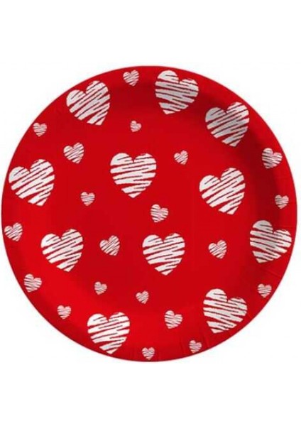 Tabak Kalpli Kırmızı 23CM Pk:8