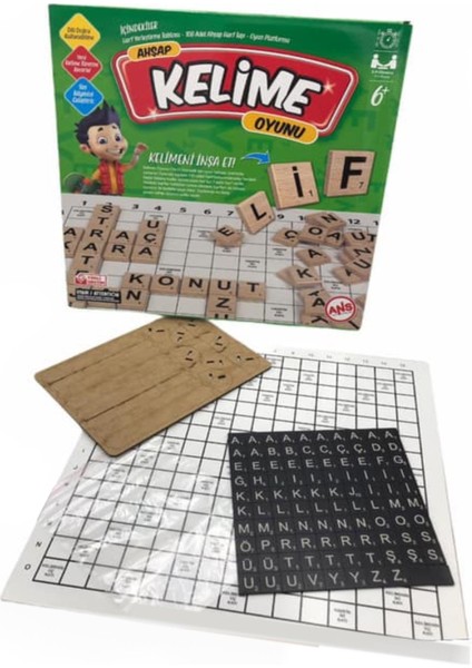 Ahşap Kelime Oyunu Scrabble ve Ahşap Kızma Birader 2'li Set