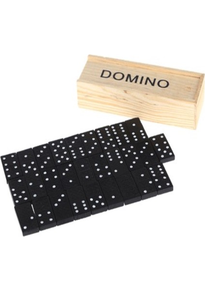 Ahşap Domino ve Mikado Spiel Çubuk Birlikte Oyun Seti