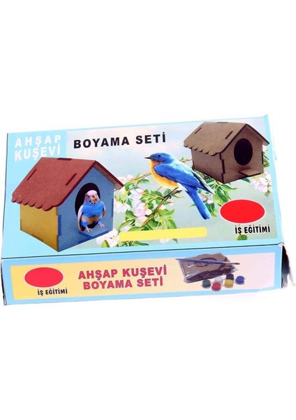 Boyanabilir Ahşap Kuşevi Yapım ve Boyama Seti