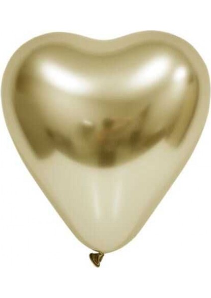 Balon Krom Parlak 12 Inc Kalp Altın Pk:50