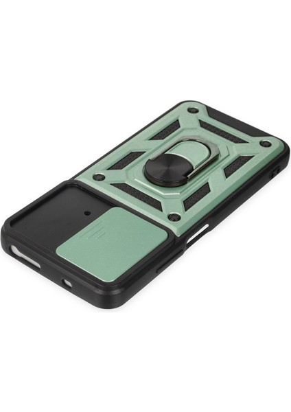 Xiaomi Poco M4 Pro 4g Kılıf Military Ring Armor Slide Case Pars Model - Yeşil