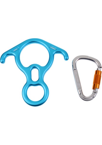 50KN Descender + 25KN Carabiner Hook Belay Sistemi (Yurt Dışından)