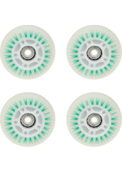 4 Parça LED Işıklar Yanıp Sönen Sınır Skate Roller Paten Tekerlekler 76 mm. Yeşil (Yurt Dışından)