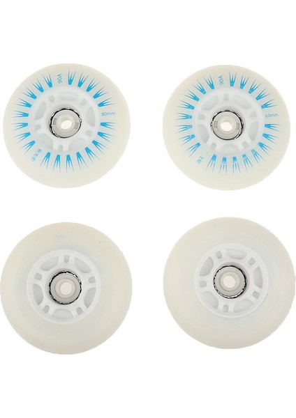 4 Adet Satırda Paten Tekerleği Paten Patenleri Hokey Paten Paten 80 mm. Mavi (Yurt Dışından)
