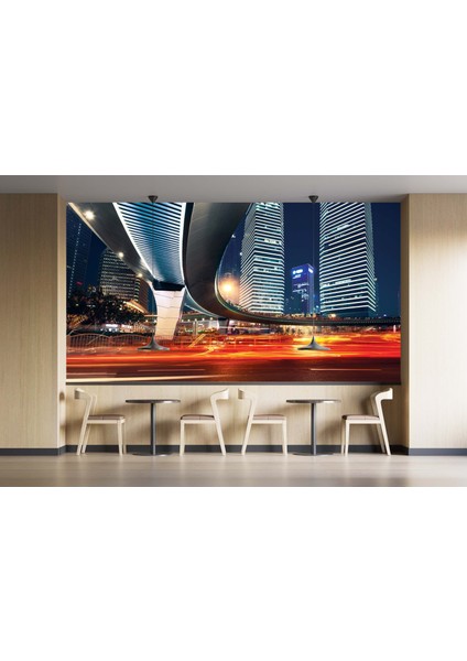 3 Boyutlu Köprü Plaza Tasarım Poster Duvar Kağıtları 260x220 cm fiyatları