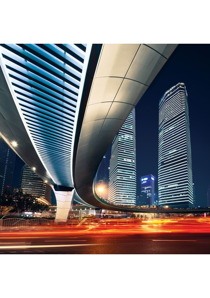 3 Boyutlu Köprü Plaza Tasarım Poster Duvar Kağıtları 260x220 cm fırsatları