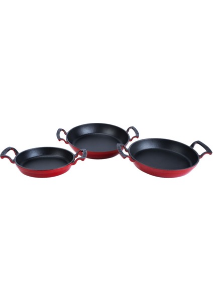 Cam Kapaklı 3'li Sahan Seti (16 cm - 20 CM-24CM)