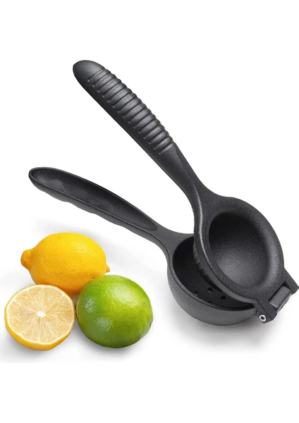 Döküm Limon Sıkacağı Limon Presi Büyük Boy 24 cm, Siyah Metal Limon Sıkacağı, Döküm Naranciye Sıkacağı