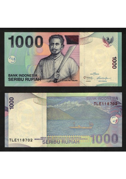 Endonezya 1000 Rupi 2013 "çil" Yabancı Eski Kağıt Para
