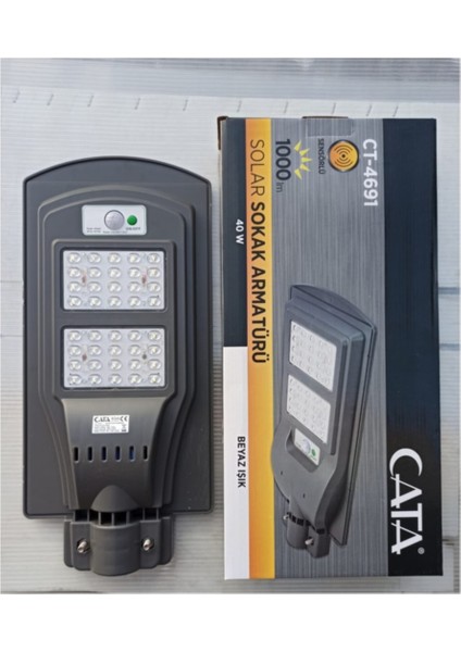 40W Solar Sokak Armatürü Beyaz Işık CT-4691 fiyatları