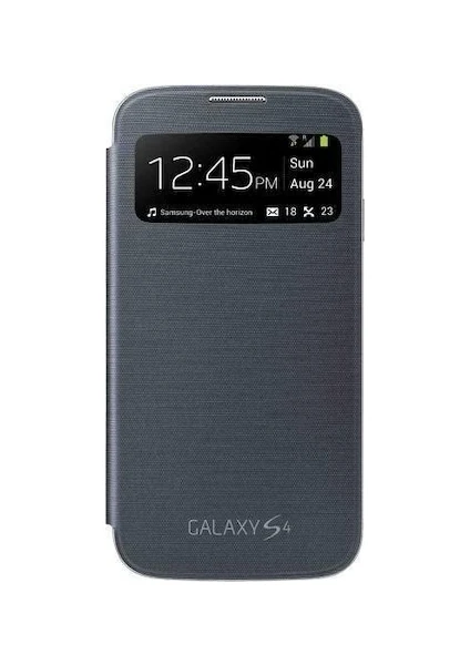 Güç Global Galaxy S4 (I9500) S-View Cover Orijinal Kapaklı Kılıf (Siyah)