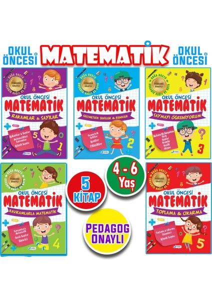 Harika Çocuk 4-6 Yaş Matematik, Kodlama, Dikkat ve Zeka Geliştirici Etkinlik Seti 15 Kitap