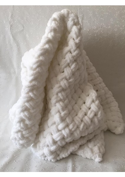 El Örgüsü Puffy Antibakteriyel Organik Bebek Battaniyesi