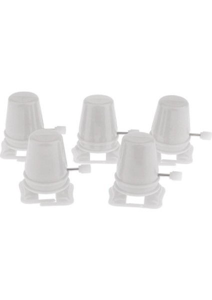 5x El Yapımı Kil Diy Oyuncak Rüzgar Up Clockwork Beyaz (Yurt Dışından)