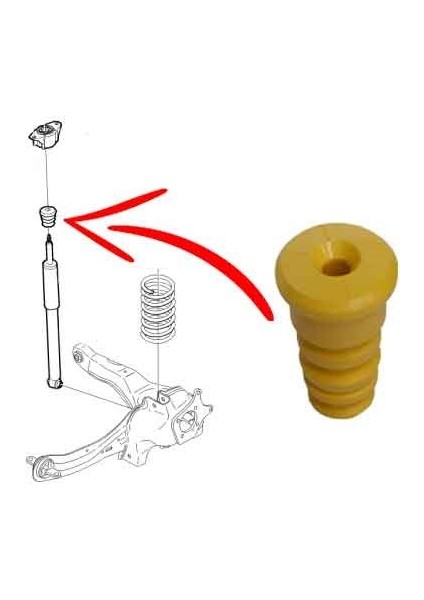 Volvo S40 V50 C30 C70 Arka Amortisör Stoplayıcısı 2005 2012