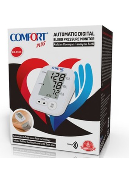 Comfort Plus KD-5915 Üst Koldan Ölçme Konuşan Tansiyon Aleti
