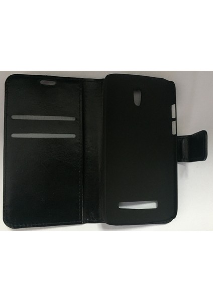 Htc Desıre 500 Kapaklı Cüzdanlı Standlı Kartlıklı Kılıf Siyah