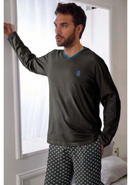 55265 Erkek Yeşil Pijama Takımı