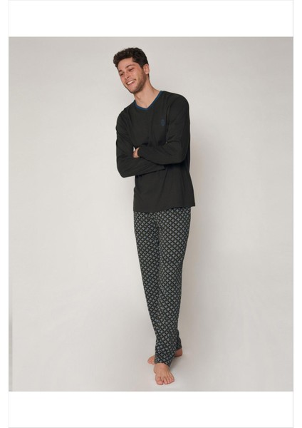 55265 Erkek Yeşil Pijama Takımı modelleri