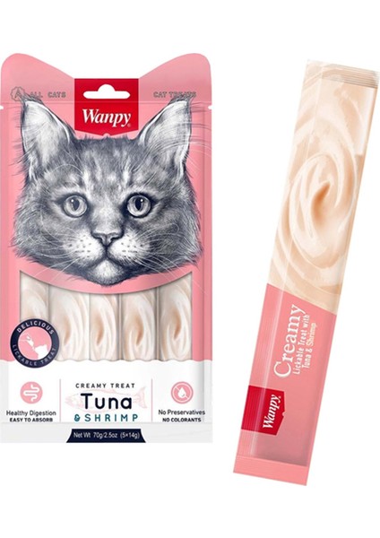 Ton Balığı ve Karidesli Sindirim Sistemi Destekleyici Sıvı Ödül Maması 14GR (5'li)