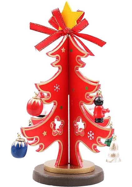 Ahşap Noel Ağacı Süs Masası Dıy 3D Parti Dekorasyon Fotoğrafları (Yurt Dışından) modelleri