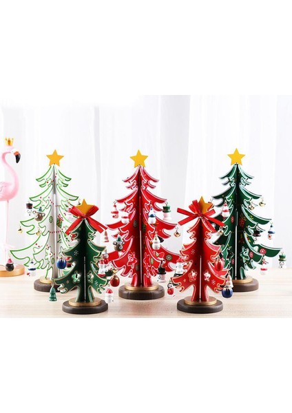 Ahşap Noel Ağacı Süs Masası Dıy 3D Parti Dekorasyon Fotoğrafları (Yurt Dışından) indirimleri