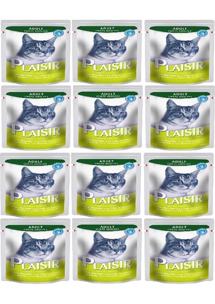 Pouch Somon Morina Balıklı Yaş Kedi Maması 100 gr 12 Adet