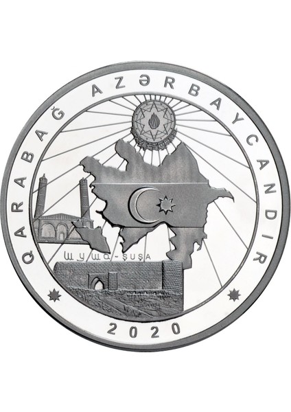 Karabağ Azerbaycandır Gümüş Hatıra Parası - 1 – Azerice Koleksiyon fiyatları