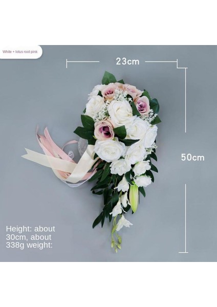 Düğün Buket Çiçekleri Gelin Buketleri Sahte Çiçek Saten Kurdele (Yurt Dışından) modelleri