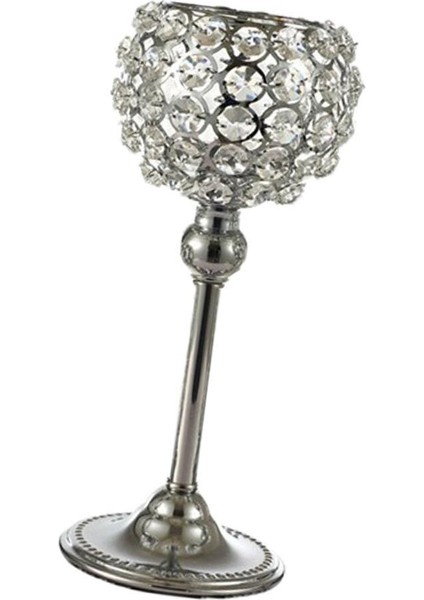 Kök Düğün Partisi Ev Süsünde Pırıltılı Kristal Tealight Mum Tutucu 25CM (Yurt Dışından) modelleri