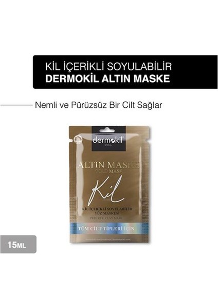 Soyulabilir Gold Yüz Maskesi Tüm Cilt Tipleri Için 15 Ml