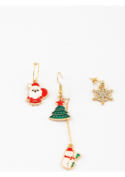 Yılbaşı Figür Uçlu Berlin Küpe Seti 3'lü Paket fiyatları