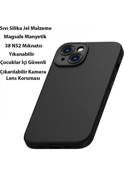 iPhone 14 6.1inch Kamera Korumalı Kılıf ve Ful Kaplama Ekran Koruyucu, Gizli Magsafeli Kılıf