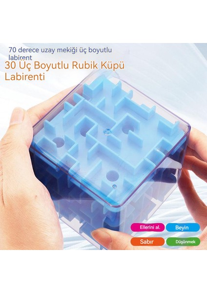 Çocuklar 3D Labirent Rubik Küp Üç Boyutlu Altı Taraflı Atılım Labirent(Yurt Dışından)