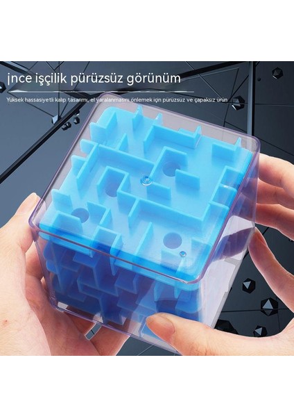 Çocuklar 3D Labirent Rubik Küp Üç Boyutlu Altı Taraflı Atılım Labirent(Yurt Dışından)