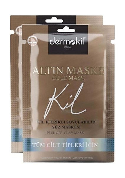 Soyulabilir Gold Yüz Maskesi Tüm Cilt Tipleri İçin 15 ml x 2 Adet