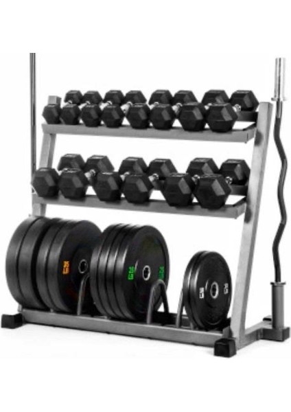 Ağırlık Plakası Dambıl ve Bar Standı 3 Raflı fiyatları