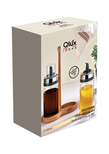Exclusive Yağlık & Sirkelik Set Ahşap Standlı 245 Ml. x 2