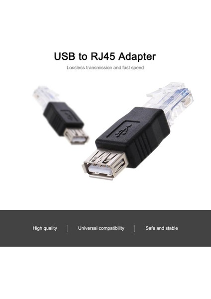 RJ45 Erkek To USB Dişi Ethernet Yönlendirici Çevirici Dönüştürücü Adaptörü