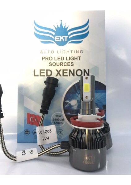 9400 Lümen Ekt Buz Mavi LED Xenon 12000K Şimşek Etkili(Led Far Ampulü)