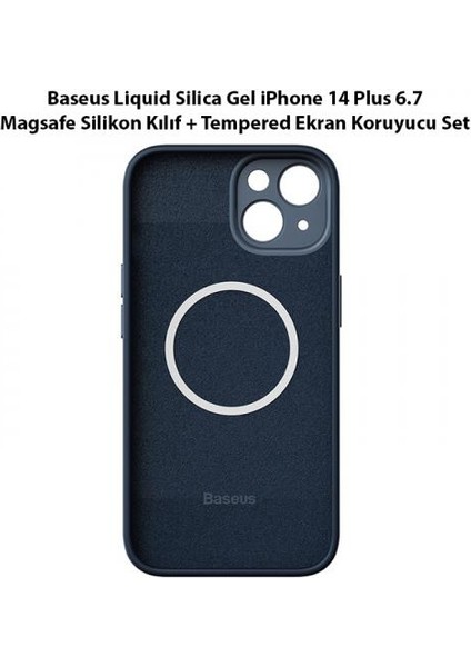 iPhone 14 Plus 6.7 Kamera Korumalı Kılıf ve Ful Kaplama Ekran Koruyucu, Gizli Magsafeli Kılıf